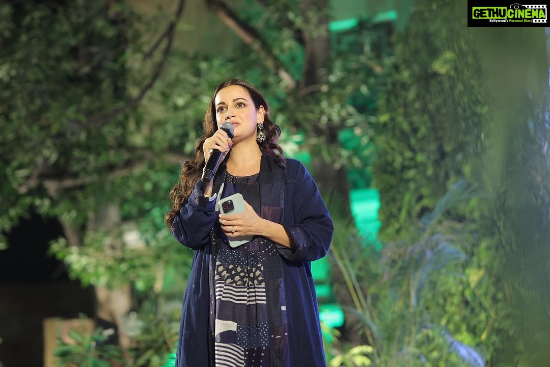 Dia Mirza Instagram - Recently spent an inspiring night at the @planetindia_ launch and screening! As one of the Planet India Advisory members, I had the privilege of witnessing this incredible campaign celebrating India's climate heroes πππ― From innovations to restore city lakes to women protecting the ghost of the mountains, these stories will touch your heart. Watch the series brought together by the most lovely @apnabhidu da on JioCinema and share your own stories using #PlanetIndia @pluctv @silverback_films #SustainableLiving #PeopleForPlanet #SDGs #GlobalGoals #NatureLove #NoPlanetB #EarthOurOnlyHome #G20 #TravellingBottle Bikaner House