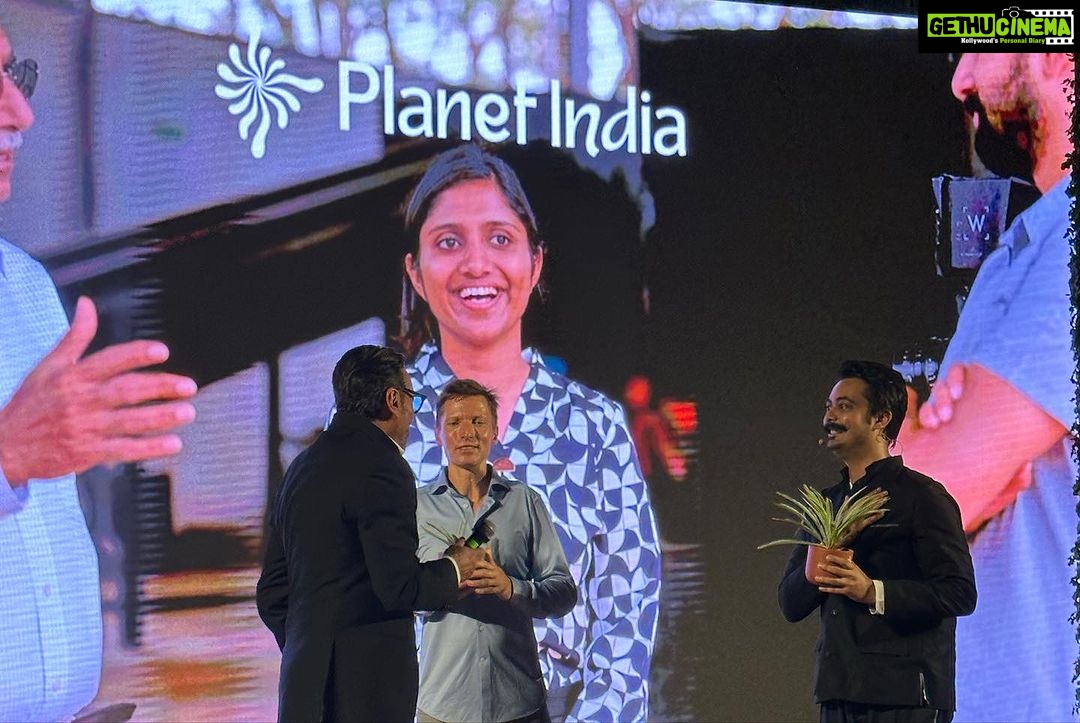 Dia Mirza Instagram - Recently spent an inspiring night at the @planetindia_ launch and screening! As one of the Planet India Advisory members, I had the privilege of witnessing this incredible campaign celebrating India's climate heroes πππ― From innovations to restore city lakes to women protecting the ghost of the mountains, these stories will touch your heart. Watch the series brought together by the most lovely @apnabhidu da on JioCinema and share your own stories using #PlanetIndia @pluctv @silverback_films #SustainableLiving #PeopleForPlanet #SDGs #GlobalGoals #NatureLove #NoPlanetB #EarthOurOnlyHome #G20 #TravellingBottle Bikaner House