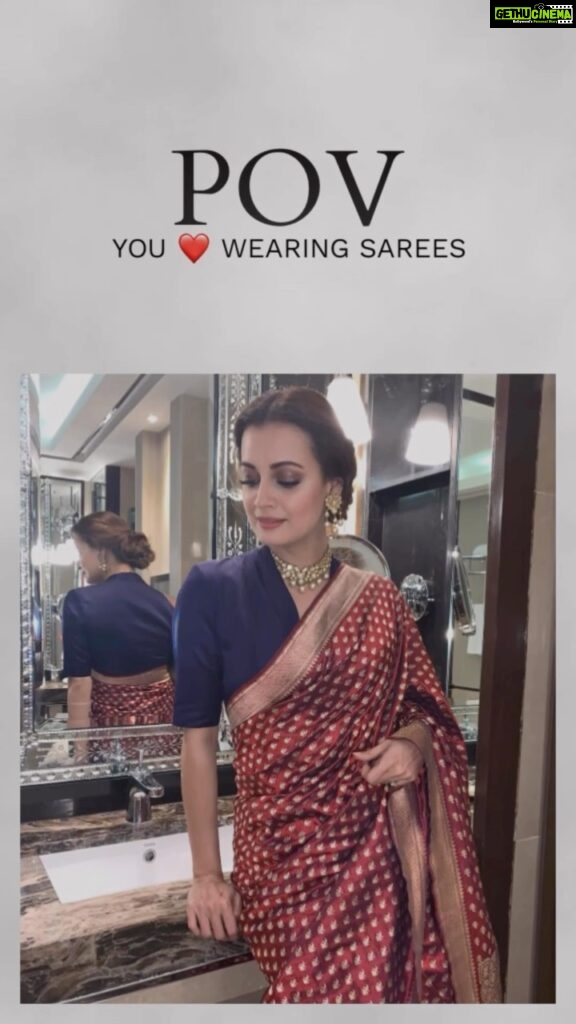 Dia Mirza Instagram - Hum tum in #SustainableSarees for LIFE 💜 Agree? Nothing beats handcrafted, handwoven #Sarees ✨ #VocalForLocal #Sarees #MadeInIndia Creative @freishia 🥰 All looks styled by @theiatekchandaney over the years 🦋
