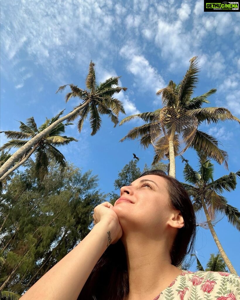 Dia Mirza Instagram - Taking a pause with my baby 🦋🕊️ @carnoustieresorts so good coming back to this haven 🤍🌳🍃🦜 #PausePlayRepeat #SunsetKeDivane #SelfLove #BreatheAndWitness Carnoustie Ayurveda & Wellness Resort