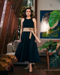 Dia Mirza Instagram - “A Woman in harmony with her spirit is like a river flowing. She goes where she will without pretense and arrives at her destination prepared to be herself and only herself. “ – Maya Angelou

Outfit- @sand.byshirin 
Jewellery-@outhousejewellery
Shoes- @oceedeeshoes

Styled by @theiatekchandaney 
Assisted by @jia.nariman 
Make up @shraddhamishra8 
Hair @tejisinghofficial 
Photos @dhruv_dixit_serenity 

#Latergram #Throwback #OOTD #SustainableFashion #VocalForLocal