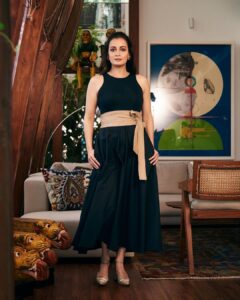 Dia Mirza Instagram - “A Woman in harmony with her spirit is like a river flowing. She goes where she will without pretense and arrives at her destination prepared to be herself and only herself. “ – Maya Angelou

Outfit- @sand.byshirin 
Jewellery-@outhousejewellery
Shoes- @oceedeeshoes

Styled by @theiatekchandaney 
Assisted by @jia.nariman 
Make up @shraddhamishra8 
Hair @tejisinghofficial 
Photos @dhruv_dixit_serenity 

#Latergram #Throwback #OOTD #SustainableFashion #VocalForLocal
