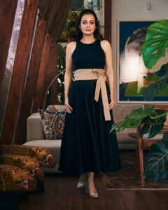 Dia Mirza Instagram - “A Woman in harmony with her spirit is like a river flowing. She goes where she will without pretense and arrives at her destination prepared to be herself and only herself. “ – Maya Angelou

Outfit- @sand.byshirin 
Jewellery-@outhousejewellery
Shoes- @oceedeeshoes

Styled by @theiatekchandaney 
Assisted by @jia.nariman 
Make up @shraddhamishra8 
Hair @tejisinghofficial 
Photos @dhruv_dixit_serenity 

#Latergram #Throwback #OOTD #SustainableFashion #VocalForLocal