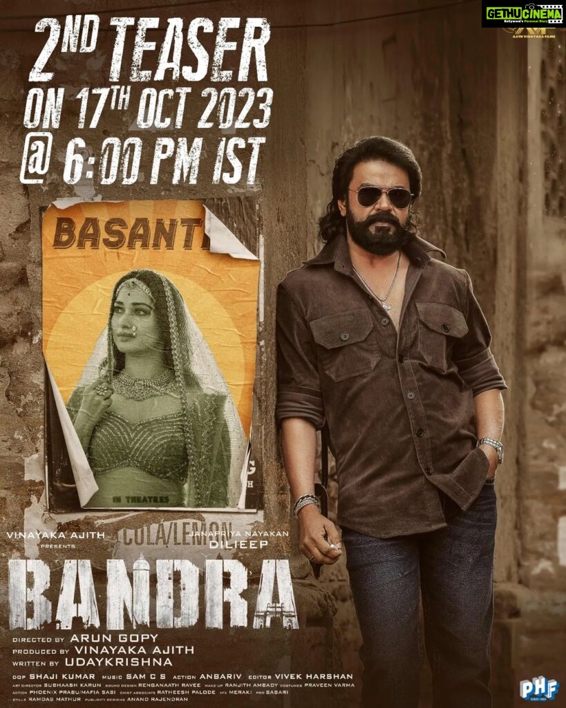 Dileep Instagram - Get ready for our second teaser dropping tomorrow.🙏 #Bandra @bandra_movie