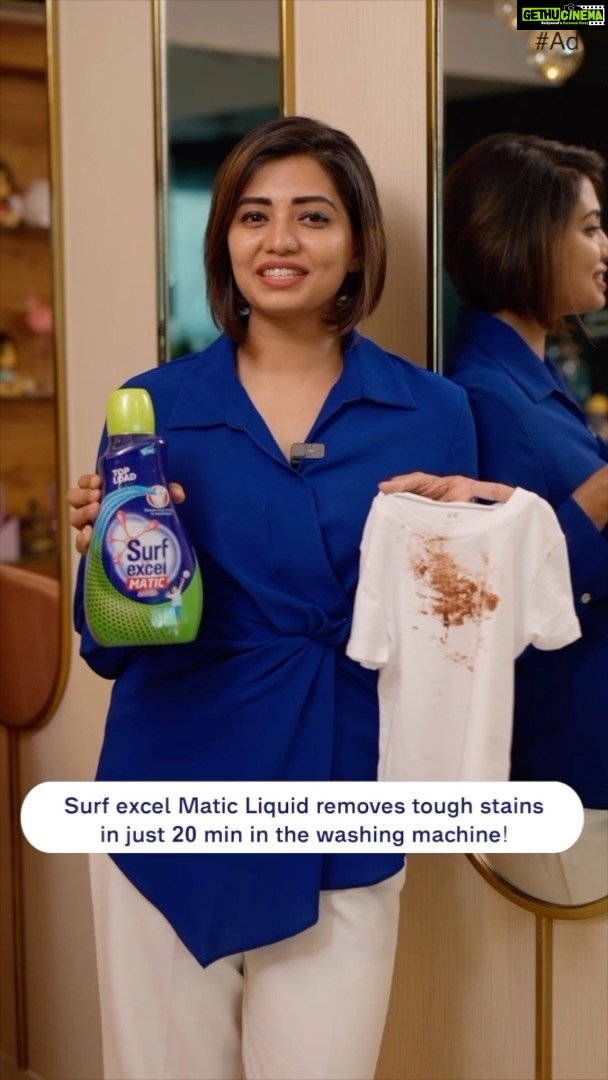 Disha Madan Instagram - #Ad “Are those stubborn stains stopping you from having all the fun with your kid? Well, I don’t have to worry about my kid getting his clothes dirty anymore! Here is my secret: Surf excel Matic liquid that does a fabulous job in removing tough stains in just 20 mins in the washing machine. It has been a complete game-changer for me! 👕💯 Now say bye-bye to those tough stains and hello to the unlimited playtime you are gonna have with your kid! 😀 You can’t miss to checkout this product today. @surfexcelindia #surfexcelmatickamagic #20minsstaingone #surfexcelmaticliquid #goodbyestains #surfexcel #stainremoval #laundry #homecare #easylaundry #homecaretips #laundrytips”