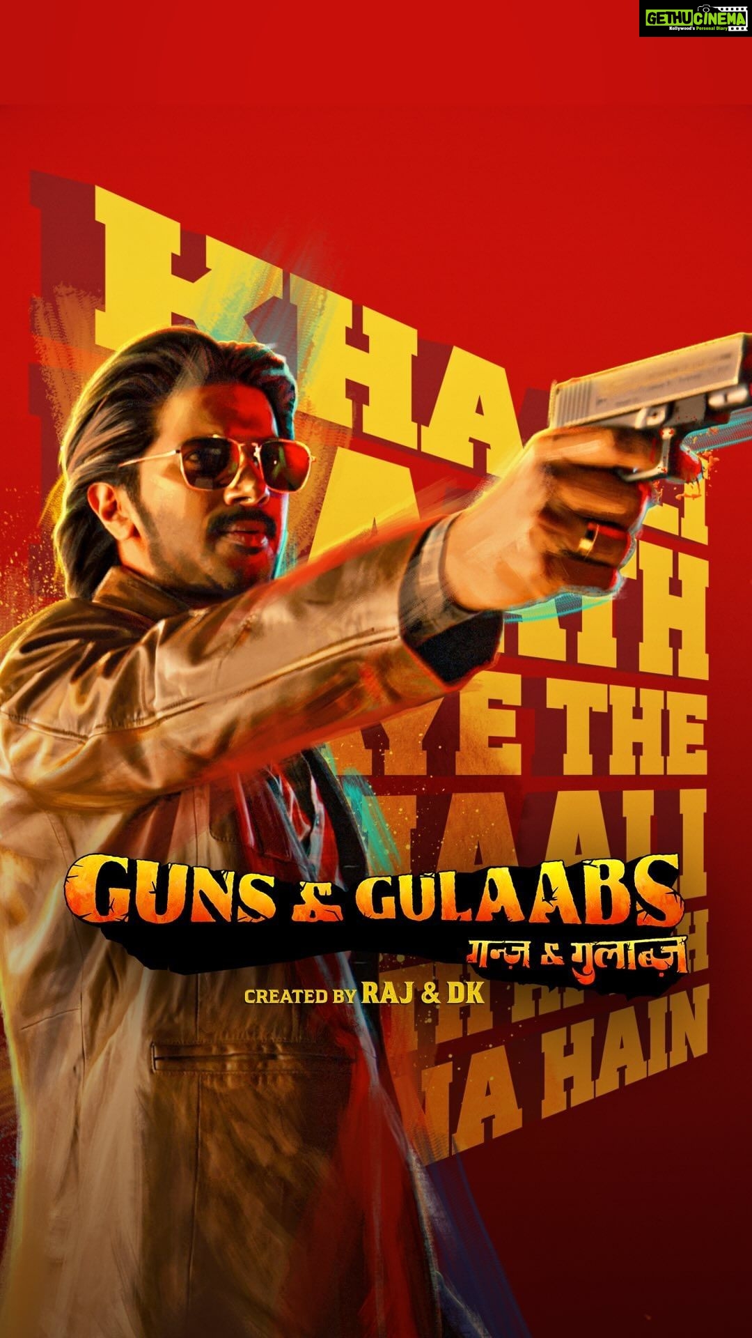 Dulquer Salmaan Instagram - Equal parts fire 🔫 equal parts craze 🤪 @dqsalmaan’s portrayal of Arjun is sure to set your screens ablaze 🔥 TRAILER OUT TOMORROW 🌹🔫 #GunsAndGulaabs #GunsAndGulaabsOnNetflix @rajanddk @rajkummar_rao @tjbhanu @gouravadarsh @gulshandevaiah78 @iamsumankumar @sumitaroraa @shreyadhan13 @poojagor @vipin.sta @jogimallang @thisisnilesdivekar @iammanujsharma @goutamsharmaa191 @gouravsharmaa191 @tanishqchaudhary_ @krishrao_official @suhanisethi_ @araham.sawant @d2r_films #SatishKaushik @amanpant02