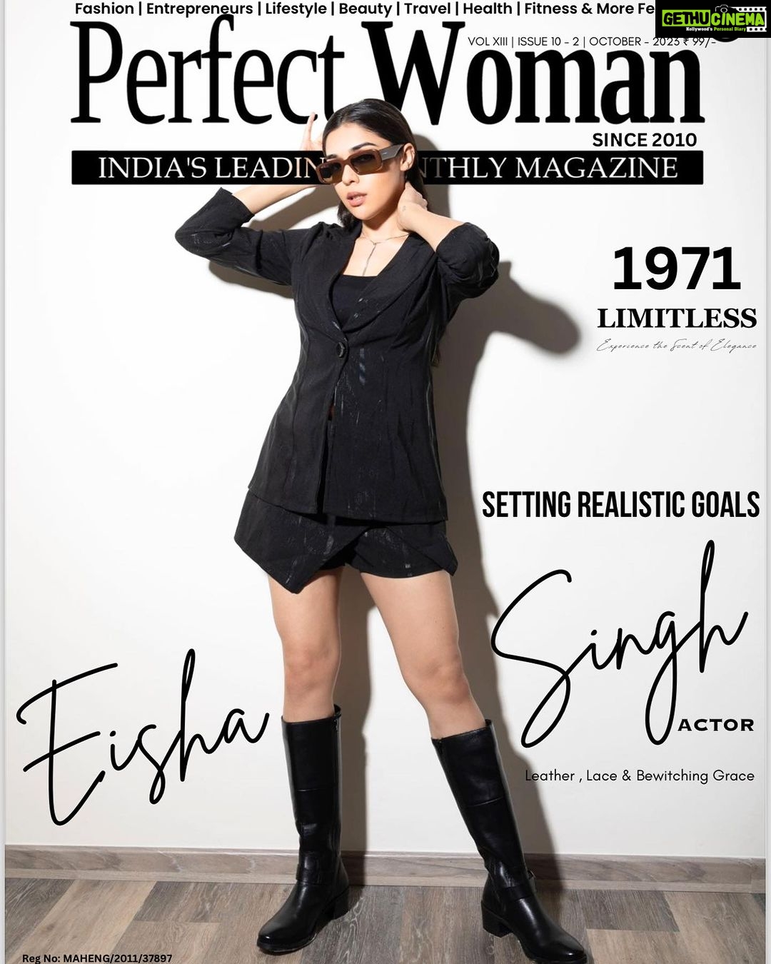 Eisha Singh Instagram - It’s all about grace & variation !! Happiness is being the cover girl for October edition of @perfectwomanmagazineofficial Editor & Publisher @dr.khooshigurubhai Managing Director @gurubhaithakkar Chief editor @dr.geetsthakkar Cover Designer @chandresh.gurubhai.96 Magazine PR @bighitentertainmentpr Magazine sponsor @1971_limitless Shot by @photographybyafn Styled by @aesana0710 Makeup by @nikkiishahofficial Hairstyling by @abidansanri Outfit courtesy @athenalifestyle.in Sunglasses @arnette Jewellery courtesy @latin.quarters Footwear courtesy @bagatt.in @prpundit Location courtesy @novotelmumbaiairport Artist Management @oceanmediapr #PerfectWoman #magazine #magazine35mm #covergirl #fashion #lifestyle