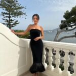 Esha Gupta Instagram - Summer weddings Dress @victoria.coleccion @vickymartinberrocal Jewels @joyassardinero Styled by @victorblancostudio Shoes @giuseppezanotti Palma De Mallorca, Spain