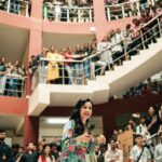 Esha Kansara Instagram - 🫶🫶🫶 Vadodara #3ekka 25th august . Styled by- @styleitwithniki Dress- @digvijaysingh_artwear Bracelet and ring- @kenayosha Vadodara, Gujarat, India