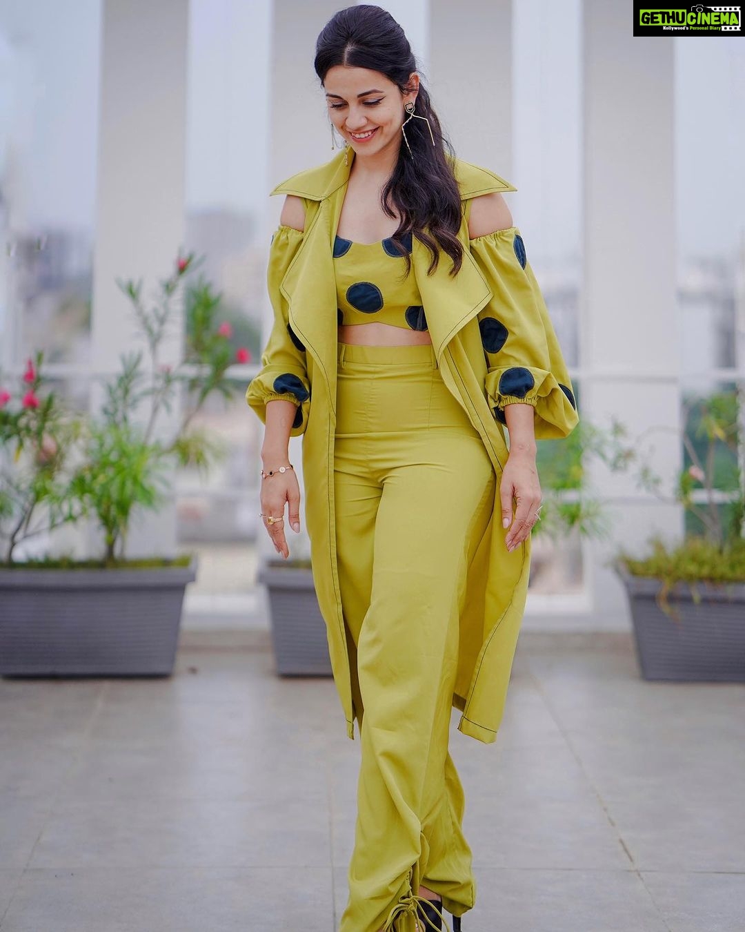 Esha Kansara Instagram - 🍀🍀🍀 Styled by - @styleitwithniki Photography - @i_m_lucky_sing__ Green coord set- @flairthestudio Jewellery-@kenayosha