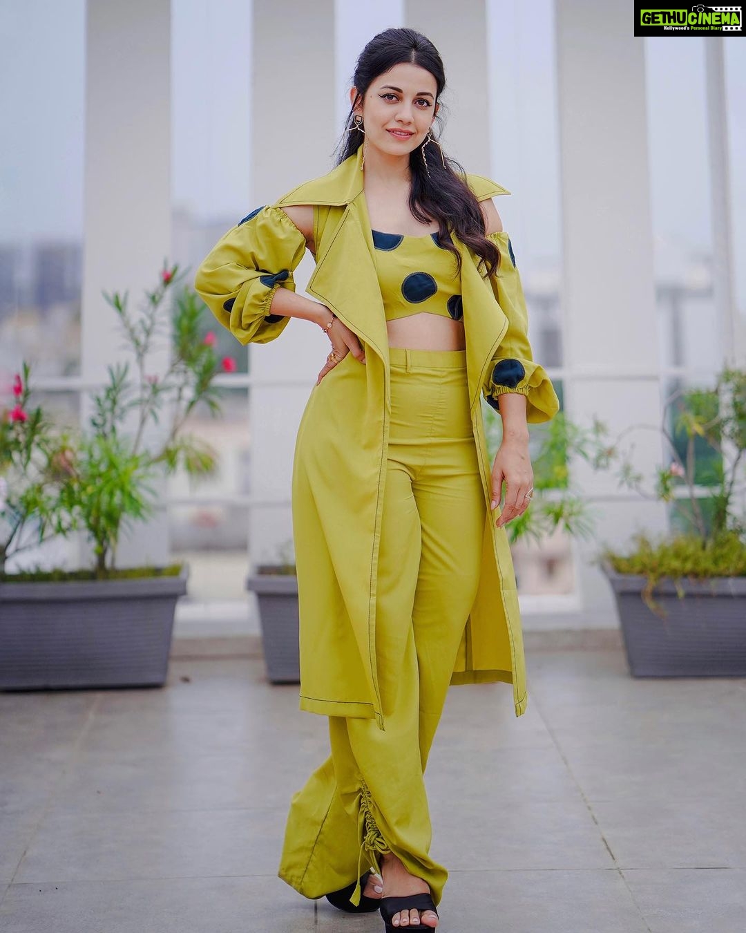 Esha Kansara Instagram - 🍀🍀🍀 Styled by - @styleitwithniki Photography - @i_m_lucky_sing__ Green coord set- @flairthestudio Jewellery-@kenayosha