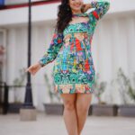 Esha Kansara Instagram - How much Color is too much Color? 🤷‍♀️🥳🤓 Styled by- @styleitwithniki Dress- @digvijaysingh_artwear Bracelet and ring- @kenayosha Photography- @i_m_lucky_sing__