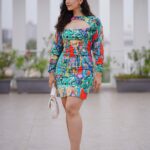 Esha Kansara Instagram - How much Color is too much Color? 🤷‍♀️🥳🤓 Styled by- @styleitwithniki Dress- @digvijaysingh_artwear Bracelet and ring- @kenayosha Photography- @i_m_lucky_sing__