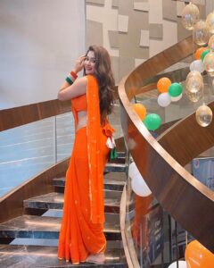 Eshanya Maheshwari Instagram - Happy Independence Day 🇮🇳
 "A nation's culture resides in the hearts 
and in the soul of its people."

Styled by @maheshwariswathi 
📍- @jpinfra 

#happyindependenceday #independenceday #15thaugust #esshanya #india #celebration