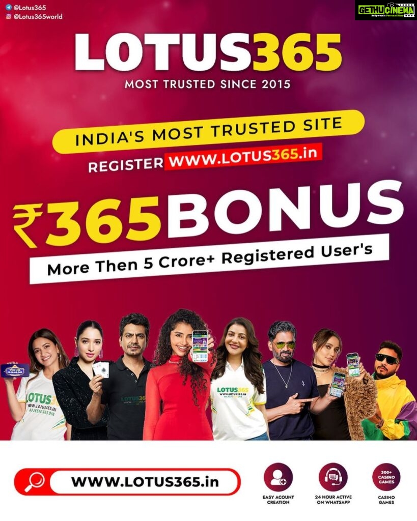 Esther Anil Instagram - @Lotus365world www.lotus365.in Register Now To Open Your Account Msg Or Call On Below Number's Whatsapp - +917000076993 +919303636364 +919303232326 Call On - +91 8297930000 +91 8297320000 +91 81429 20000 +91 95058 60000 #paidpromotion LINK IN BIO 😎 Disclaimer- These games are addictive and for Adults (18+) only. Play on your own responsibility.