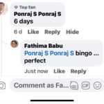 Fathima Babu Instagram - Ponraj S Ponraj guessed exactly 1 lakh subscribers in Instagram