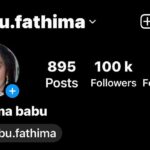 Fathima Babu Instagram - Ponraj S Ponraj guessed exactly 1 lakh subscribers in Instagram