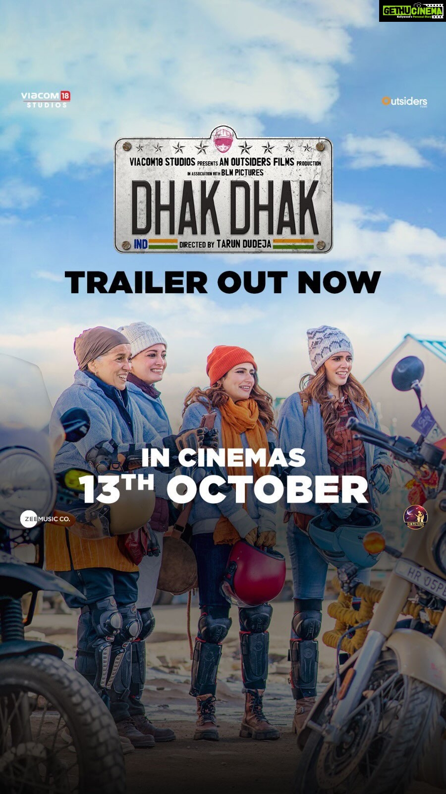 Fatima Sana Shaikh Instagram - Sometimes, taking a chance is all you need to do, to live your dreams. Here’s our epic adventure to Khardung La ⛰️ #DhakDhak trailer out NOW. In cinemas 13th October. #RatnaPathakShah @diamirzaofficial @fatimasanashaikh @sanjanasanghi96 @taapsee #KevinVaz @ajit_andhare @pranjalnk @aayush_blm @dudeja_sahaab @parijat_joshi @Viacom18Studios #OutsidersFilms @blmpictures @zeemusiccompany