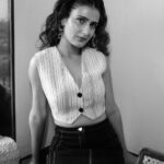 Fatima Sana Shaikh Instagram - Black and white be the vibe Styled by @its_mariyamm Wearing @arokaofficial Earrings @minerali_store Photography @ravii_dixit Hair @makeupbyaditee