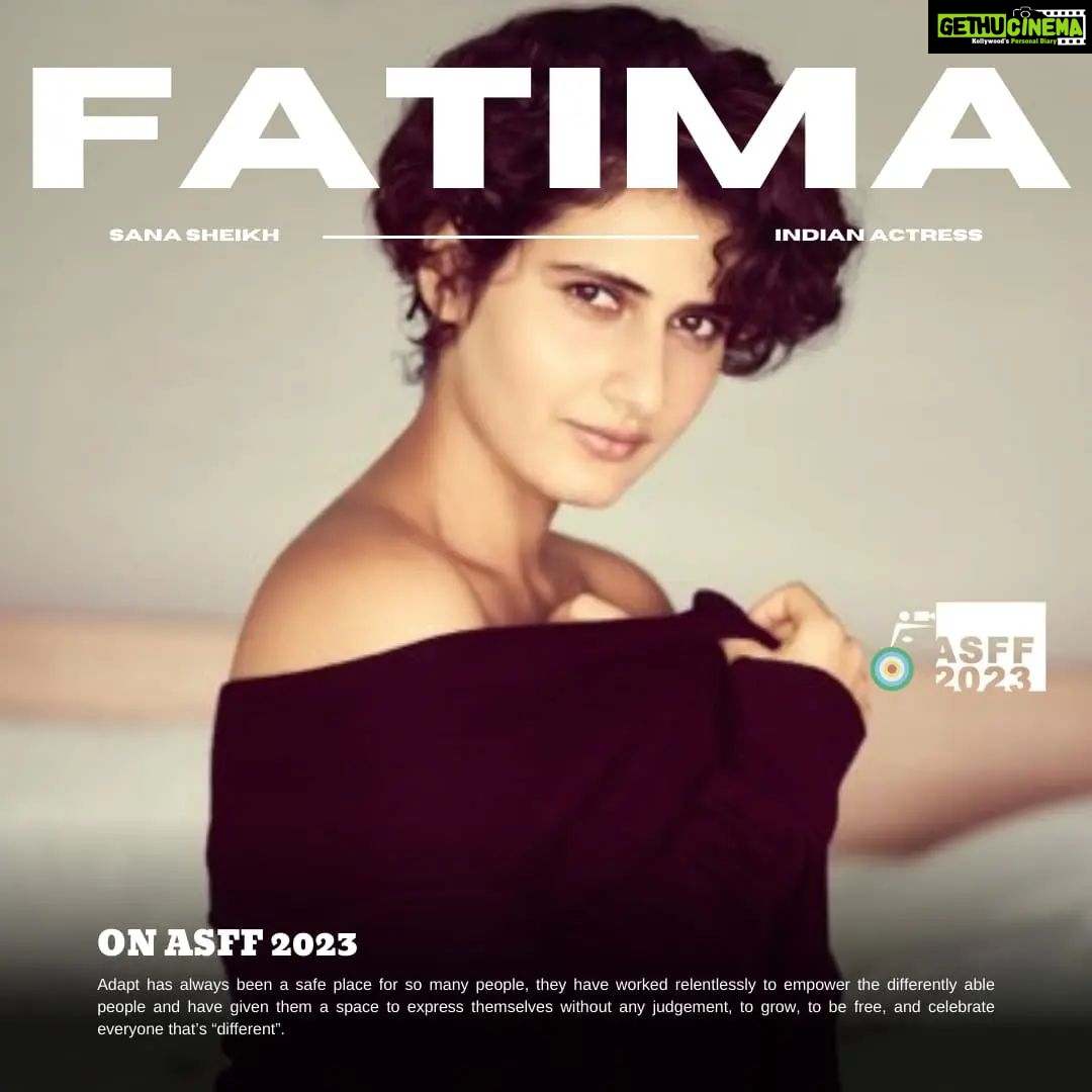 Fatima Sana Shaikh Instagram - "Adapt has always been a safe place for so many people, they have worked relentlessly to empower the differently able people and have given them a space to express themselves without any judgement, to grow, to be free, and celebrate everyone that’s “different”. I too got to experience their space for my epilepsy seminars and it’s so important to have that one place that brings people together, where we can learn, be inspired and feel included. And now they have extended their space to young storytellers. Giving them a platform to share their stories and experience everything that adapt has to offer. without good writers there cannot be good films. So, I am very excited with this initiative and looking forward to everything that’s going to come out of it." : @fatimasanashaikh, Indian actress — #ASFF2023 in collaboration with ADAPT Mumbai launches a film challenge for all film & design students of India to make more inclusive stories on screen. PS. Have you started filming yet? Submit your short films. Link in bio 🔗 #ADAPT #AbledDisabledAllPeopleTogether #HaveYouFilmedYet #ShortFilmFestival #Disability #Inclusivity #Explore Adapt (formerly spastic society)