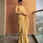 Fatima Sana Shaikh Instagram - Wearing this beautiful saree by my most favourite @raw_mango 📸📸Hmu @myrra_makeup_art