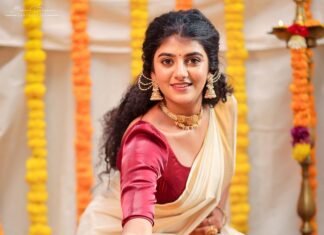 Gabriella Charlton Instagram - Onam Ashamsakal 🌾🌼 This one is special because mundu courtesy goes to my Ammama ❤️ Makeup @jiyamakeupartistry Hairdo @keerthana_makeup_and_hair Photography @haran_official_ Flowers in @redbridal_flowers Blouse @sdduniqueboutique_97 Jewel @chennai_jazz Location @jiya_studios