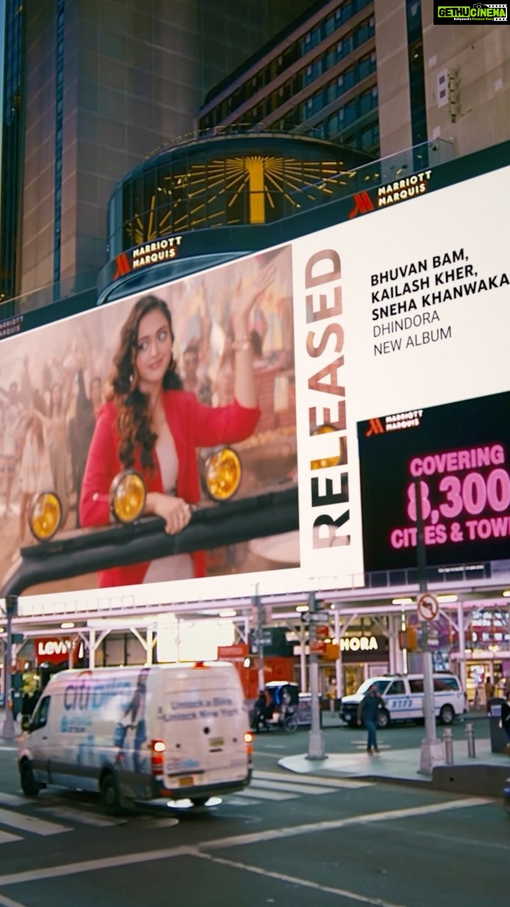 Gayatri Bhardwaj Instagram - Times Square, New York What?!❤️ someone pinch me please🤩 congratulations team! @bhuvan.bam22 you starrrr! @rohitonweb @himankgaur @arvin.bhandari