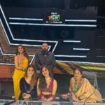 Gayatri Bhardwaj Instagram - Team #TigerNageswaraRao at @indiasgottalentofficial ✨ Had the best time everrrr!❤️ Outfit - @labelnityabajaj @nitya_bbirla Neckpiece : @rubans.in Rings and kada : @kushalsfashionjewellery Styled by- @juhi.ali Makeup and hair @shivani.shettyehmua @timestalent @reema_rathod @rishubartaria