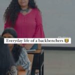 Geetika Mehandru Instagram - “The everyday life of a backbencher: navigating the fine line between daydreams and lectures, mastering the art of subtle note-passing, and finding solace in the last row.” 📚👩‍🎓 #backbenchchronicles #backbenchers #reelkarofeelkaro #tredingreels #friendshipgoals