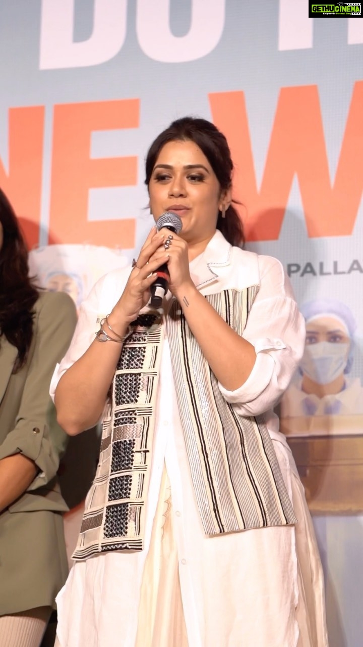 Girija Oak Instagram - At the trailer launch of The Vaccine War. A true story we are so proud of :)