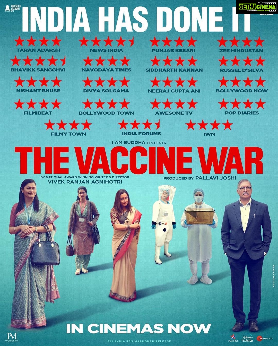 Girija Oak Instagram - The verdict is out! The true story of Indian scientists war against mankind’s nemesis. An overwhelming support for their story of triumph against all odds! Please go watch their story and give them the respect they deserve. Stories like this need to be told so as to encourage more such stories of our unsung hero’s! #Indiacandoit People’s review of a people’s film! #TheVaccineWar #ATrueStory @IMDb