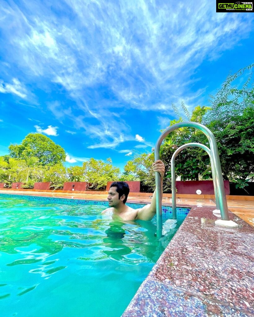 Gourab Roy Choudhary Instagram - Underneath the cathedral of azure skies, embrace the sublime tranquillity of your pool's embrace. Let the ripples of water whisper tales of joy, for happiness, is not just a destination but a melody sung in the harmony of simple moments. . . . . . . . . . . #sky #water #cloud #swimmingpool #clouds #watercolor #cloudporn #skyline #skyporn #waterfall #bluesky #skylovers #watercolour #watercolorpainting #cloudy #soundcloud #skyphotography #husky #waterfalls #skyscraper #watermelon #whisky #cloudscape #watercolorart #watercolors #underwater #siberianhusky #nightsky #cloudchaser #skypainters