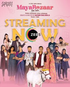 Hari Teja Instagram - Family, friends and neighbours, it’s time! 🥳
This family funtertainer is now yours!!! 🥹

Watch Mayabazaar today!
STREAMING NOW
(Link in bio)

#MayaBazaarForSale #MayaBazaarOnZee5 #PainaPataramLonaLotaram #Zee5Telugu @Zee5 @Zee5Global

Constructed by:
@thespiritmedia @miragemedia

Brand Ambassador: @pnavdeep
The Pastrys: @yourseesha @nareshvijayakrishna @anchor_jhansi @charankasalaofficial
Kausalya: @kanakalasuma
The Gandhis: @therealravivarma @actress_hariteja
The Lovey Doveys: @sunainatheoriginal @raja.chembolu @vedulah

The Hippies: @aditi.myakal @raviraj_actor

The Bachelors: @meiyangchang @hithisistarun @Umairhasan7 @vjay_chaganti
 
Other Residents: @avantideepak9 @actressbindu @vjay_chaganti @vishnu_vimal 

Visitors: @iamgetupsrinu @jabardasth_ramprasad @mirchi_kiran @rj_abhijeeth_ram @sivannarayana_ @wamce @dgeethabhascker

Architect: @gautamidotinuniverse

Assistant Architects:
@sandeepsunny200 @harithamarthi @avinashpericherla9 @sriramulaanudeep
@illuminoticc

Civil: @raviteja_girijala @s_vamshi_vardhan_reddy

Investors: @pranavpingle @rajeevr911

Draughtspersons: @comrade_kranthi @manchirajuswetha 

Surveyor: @nav.yav 

Acoustics: @jerrysvincent @uma.vanguri

Interiors: @urmezb @rohartsy @jhhudain

Site Supervisor: @Umairhasan7

Plumbing and electrical: @theotherfaiz

Styling: @poojitatadikonda

Publicity Design: @_a_visitor

Photographer: @kishorkrishnamoorthi

Cine department: @Mithil_byri @Vinod_bangarri @arvilicious
@.gourav_ @theblackboxcolour

Art department: @yeswanth_mocharla @the_l0n3_w0lf