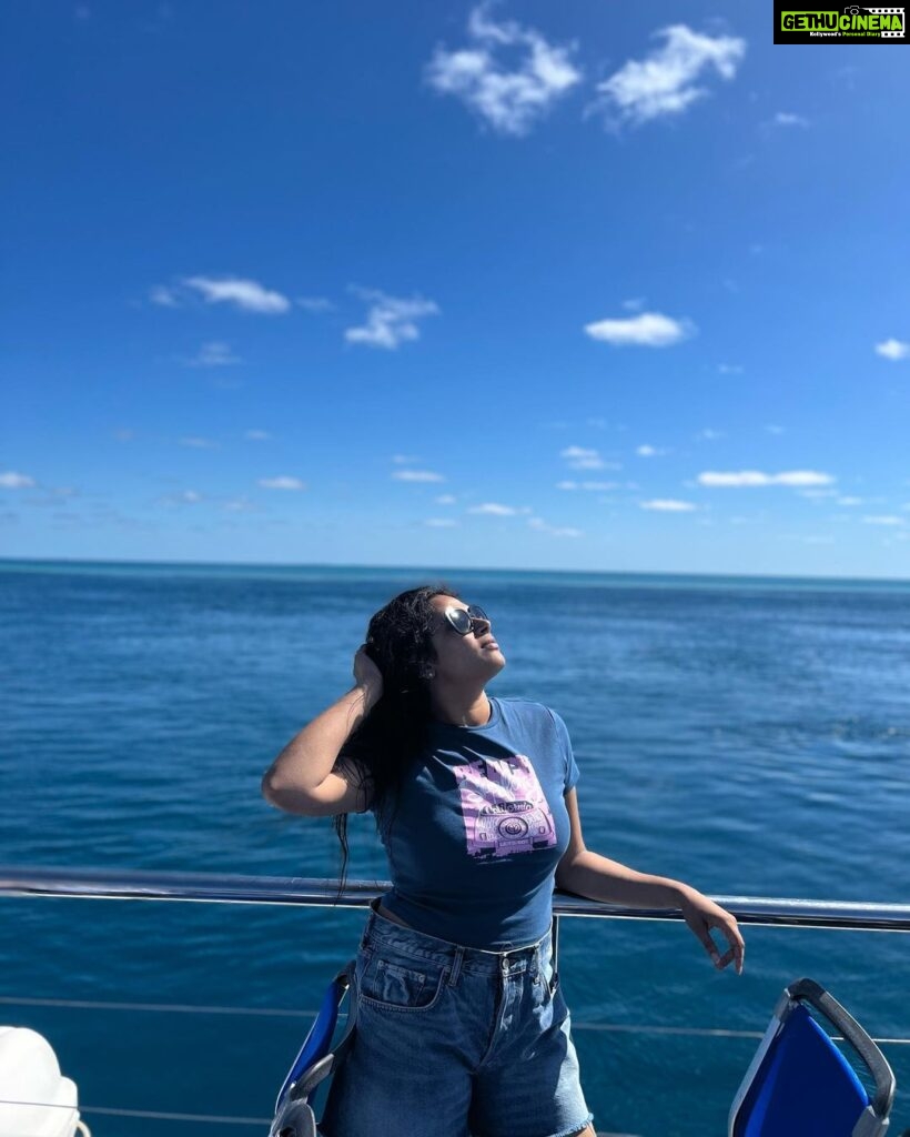 Hari Teja Instagram - Scuba Diving at Great Barrier Reef ✅ I never thought I will do Scuba diving in my life as I was always afraid of deep waters. But what I did today overcome all those fears. With you @nithya_hari on my side , I did it. Spotted a whale, which was unexpected but amazing. ♥️ Great Barrier Reef Australia
