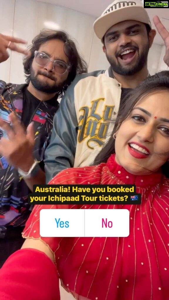 Harika Narayan Instagram - @harika_narayan @prudhvichandrap and @maahaamc are all excited to promote Ichipaad Tour. Guess where!? See you soon, Australia 🇦🇺. Get your tickets today if you haven’t already! @saketh_komanduri @sruthiranjani @sri_satya_ @maahaaproject @baidurjyabanerjee @shashankalamuru @krishnabharadwaj.music @srspd_20 @dj.bob.dj @anteventz @vanya_eventz @australia_telugodu @brisbane_bullodu