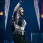 Haripriya Instagram - I Love being on stage 🤍💚🎶🧿 Clicks by @maduranraj . . . #Haripriya #haripriyasinger
