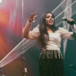 Haripriya Instagram - I Love being on stage 🤍💚🎶🧿 Clicks by @maduranraj . . . #Haripriya #haripriyasinger