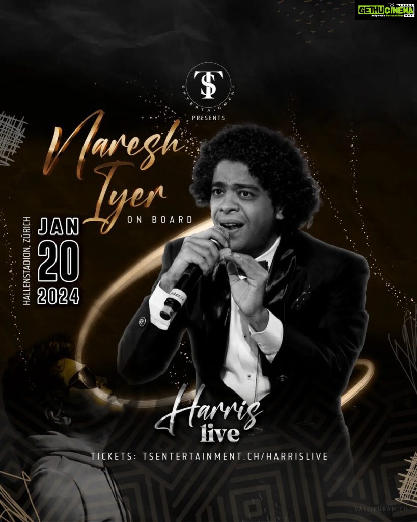 Harris Jayaraj Instagram - . 🎤 WELCOME ON STAGE - NARESH IYER 🎶 Get ready to groove to the iconic tunes of a true musical legend. Naresh Iyer, the voice behind unforgettable hits like "Mundhinam," "Yethi Yethi," "Thee Illai," and many more, is set to grace our stage with his melodic magic. 🎵✨ Grab your tickets while they last! 🎟️🏃 #HarrisJayarajConcert #MusicMagic #GetYourTickets #harrisjayarajhits #harrisjayaraj #harrisjayarajmusical #harrisjayarajsongs #harrisjayarajfans #harrisjayarajmusic #harrisjayarajbgms #harris #harrisjayarajslovelymusic #princeofmelody #harrisjayarajfansclub #harrisjayarajbgm #harrisjayarajfansinstagram #tamilsong #melodyking #isaiminnal #trending #gvm #harrisjeyaraj #princeofmelodyharrisfans #harrishjayaraj #music #harrisjayarajmashup #harrislive