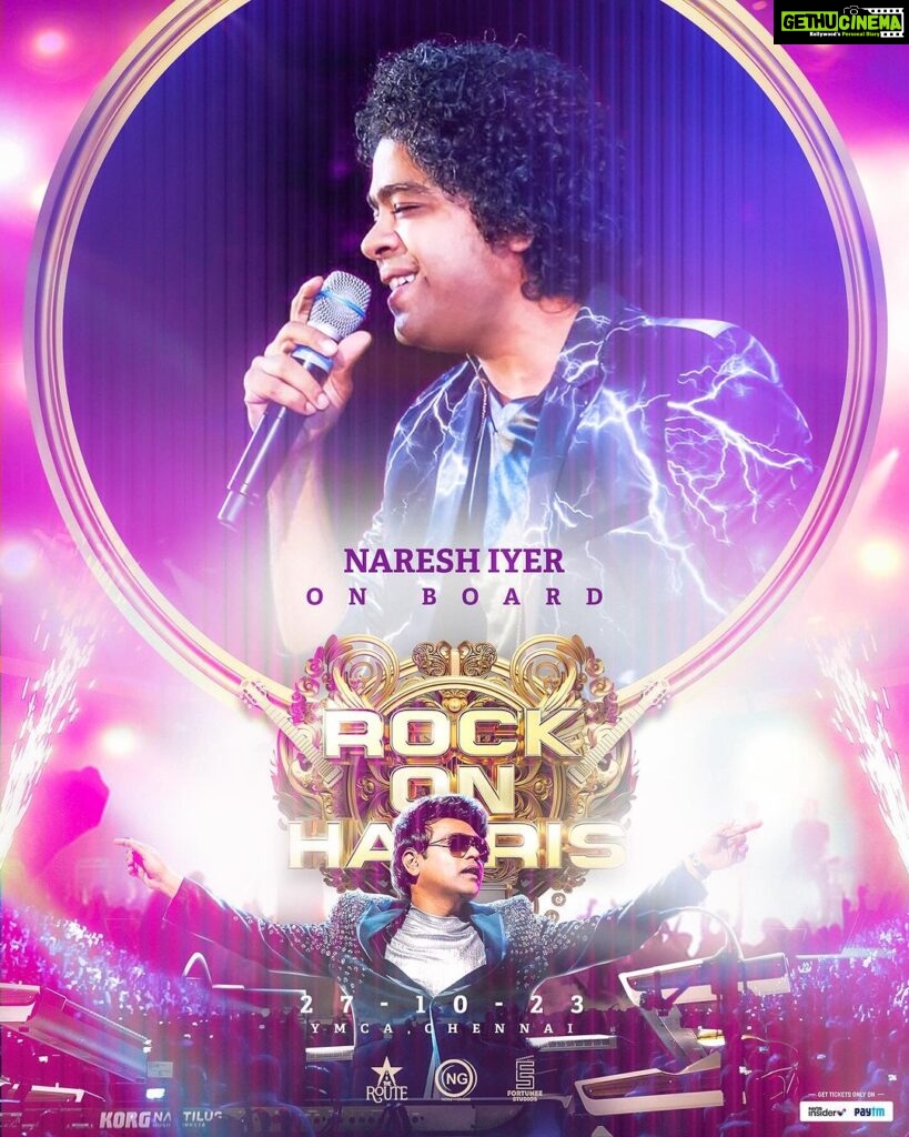 Harris Jayaraj Instagram - Welcome onboard @iamnareshiyer 🤩✨ “ROCK ON HARRIS - Live In Concert, Chennai” 🎸 27/10/2023 at YMCA Nandanam Book your Tickets NOW @insider.in (Link in bio) 🎫 @jharrisjayaraj @noiseandgrains @therouteofficial @fortunee_studios @jagadish_palanisamy @karya2000 @itisveer @itssuryakumar_sk #RockOn #HarrisJayaraj #NoiseandGrains #Chennai