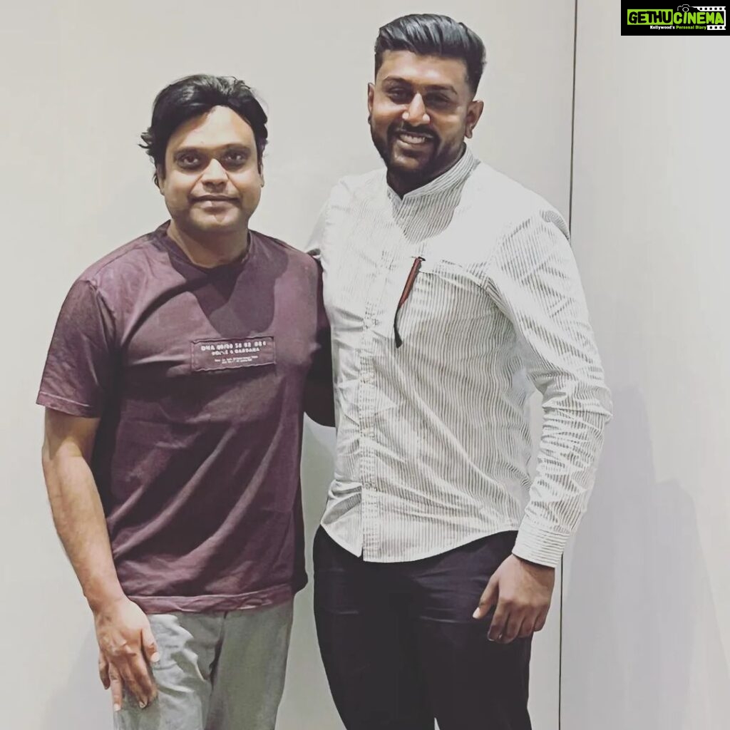 Harris Jayaraj Instagram - I am very pleased to have met you and that we can work together in the future. You have such a beautiful personality. Thank you for everything Harris Sir. 🙏 #Harrisjayaraj2024Switzerland Chennai, India