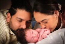 Hazel Keech Instagram - Welcome to the world 𝗢𝗿𝗶𝗼𝗻 𝗞𝗲𝗲𝗰𝗵 𝗦𝗶𝗻𝗴𝗵 ❤️. Mummy and Daddy love their little “puttar”. Your eyes twinkle with every smile just as your name is written amongst the stars ✨ #HappyFathersDay