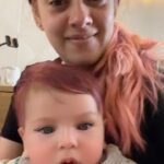Hazel Keech Instagram – Baby discovers instagram lol