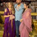 Hazel Keech Instagram - I dont know why instagram isnt letting me post so im gonna try this for the 3rd time…. After what feels like a decade i glammed up bollywood style to celebrate the opening of NMACC with my beloved glam team @gavinmiguelofficial and @cheragsmagicalmakeovers I want to say thank you to Gavin for being as sweet and dependable as the day we first met, being one of the few designers that never degraded me for having curves even at my thinnest ❤️ i loved this purple delight Thank you to Cherag for being the sweetest, most positive and fixer-of-all things especially last night when my jewellry people dediced to not send jewellery at the last minute, thanks for helping me and keeping me relaxed ❤️ Thank you @jewellerybyasthajagwani for helping me find @minerali_store who did stepped and saved the day and sent me jewellery last night… Astha you are the epitomey of whats friendship is, thank you ❤️ Also thanks @zaheer_khan34 for letting my husband @yuvisofficial have 2 wives for the night, a foreign one and a desi one @sagarikaghatge What a lovely night it was Outfit- @gavinmiguelofficial HnM- @cheragsmagicalmakeovers Jewellry- @minerali_store