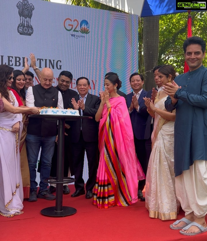 Helly Shah Instagram - Some pictures and snippets that I forgot to post ✨ Slide 1 to 5 - Independence Day Celebration with the Consulate General of India in Vietnam @cgihcmc and other delegates . What a proud moment ❤️ Slide 6 - With the most humble @anupampkher sir 🥹 He is truly the best and so much to learn from ❤️ Slide 7 - Dancing our hearts out on Kajra re at the grand opening with Alisha Chinai Ma’am and @avikagor 😄 Slide 8 - With madam CG , spouse of the Consulate General of India Mr. Sethi sir . Slide 9 & 10 - At the film seminar between Indian and Vietnamese Cinema . #namastevietnam #namastevietnamfestival #iffw #namastevietnam2023