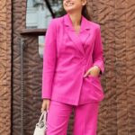 Helly Shah Instagram - Well , If you aren’t crocin’ you aren’t rocking 🙃🌟 Wore this perfect hot pink pant suit by @saltattire in Vietnam and couldn’t help but pair it with my most fav crocs ✨🌝 Outfit: @saltattire Styling: @styling.your.soul