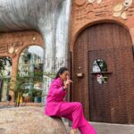 Helly Shah Instagram - Well , If you aren’t crocin’ you aren’t rocking 🙃🌟 Wore this perfect hot pink pant suit by @saltattire in Vietnam and couldn’t help but pair it with my most fav crocs ✨🌝 Outfit: @saltattire Styling: @styling.your.soul