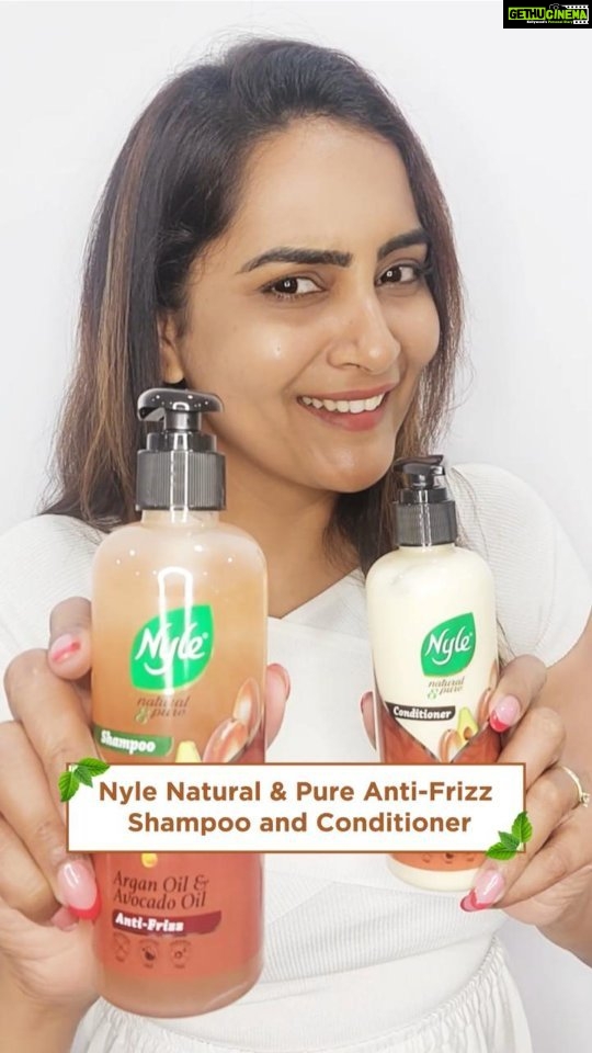Himaja Instagram - If you are also suffering from dry and Frizzy hair, its time to revive your hair with Nyle Natural and Pure Argan Oil & Avocado Oil Shampoo + Conditioner! 🥑✨ Experience the magic of exotic nature's ingredients in every wash. 💆‍♀️✨ Order now🛒 and get healthy, shiny, and beautifully transformed hair. ✨🌿 #FrizzFreeHair #AntiFrizz #HairCareEssentials #NyleNaturalAndPure #HairCare #HealthyHair #SayNoToFrizz