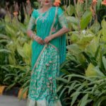 Himaja Instagram - 😍Life is too short to be wearing anything but your best outfit Outfit by @anu_attires Jewellery by @crazycollections_jewels #designer #designerwear #halfsaree #lehenga #dress