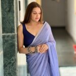 Himanshi Khurana Instagram - Happy Raksha Bandhan 🪻 Saree @eternitybysakshi