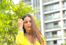 Hina Khan Instagram - The joy of dressing up 💛 @drzya_ridhisuri